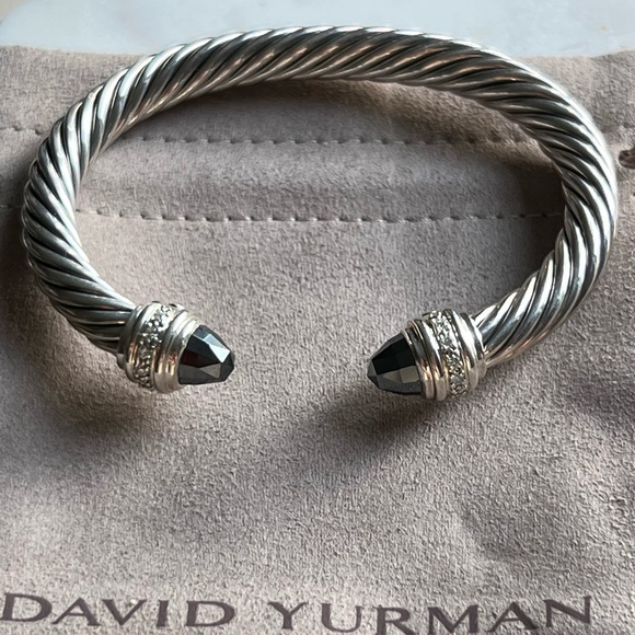 David Yurman Bracelet with Hematite and Diamonds - Picture 5 of 8